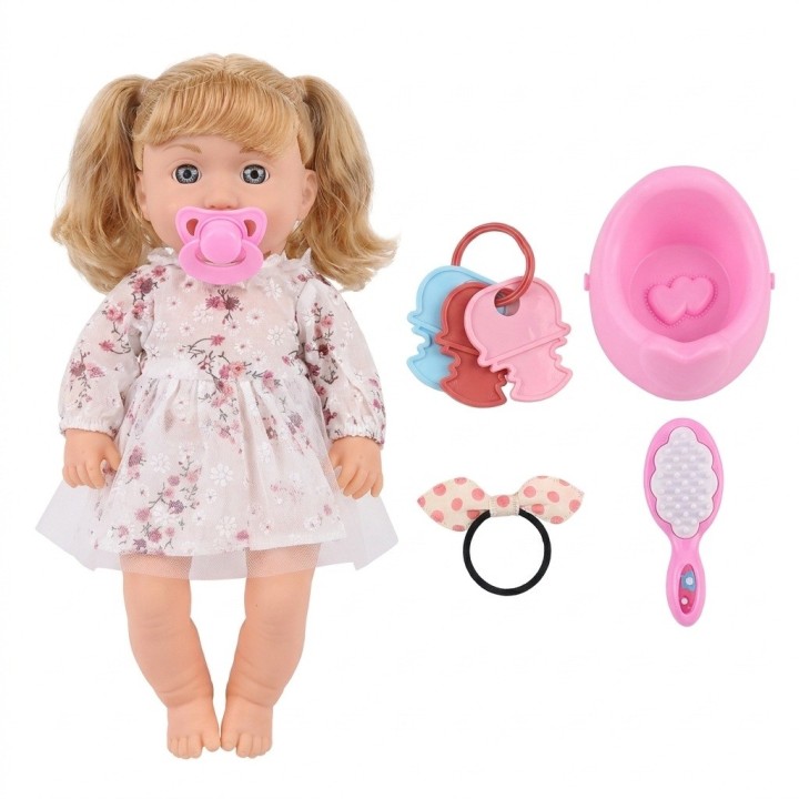 Muñeca Bebé Interactiva Con Sonidos Bacinilla Y Accesorios