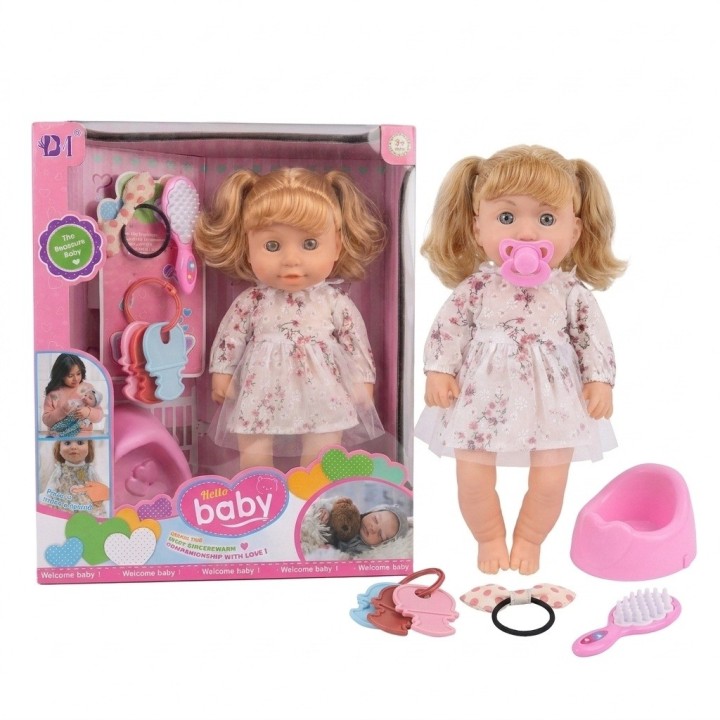 Muñeca Bebé Interactiva Con Sonidos Bacinilla Y Accesorios