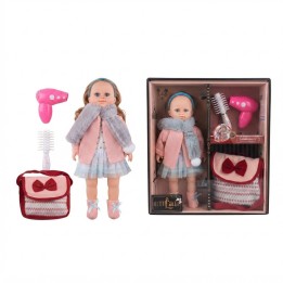 Muñeca De Moda Con Accesorios De Belleza Y Bolso Para Niñas