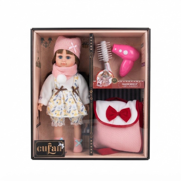 Muñeca Elegante Con Accesorios De Belleza Y Bolso Para Niñas