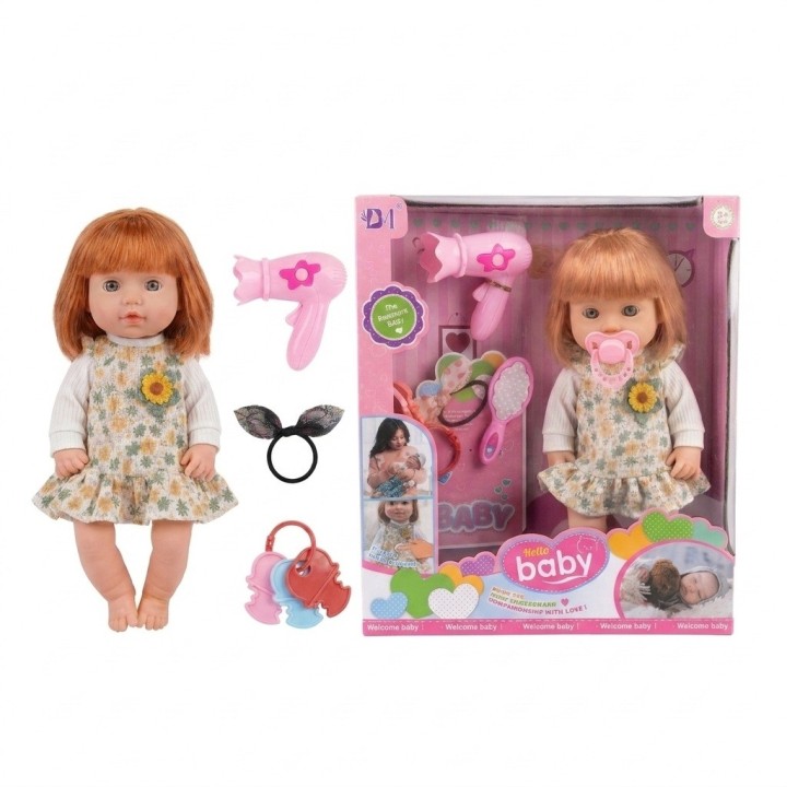 Muñeca Interactiva Bebé Con Sonidos Secador Y Accesorios
