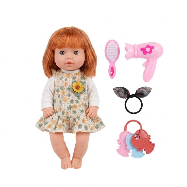 Muñeca Interactiva Bebé Con Sonidos Secador Y Accesorios