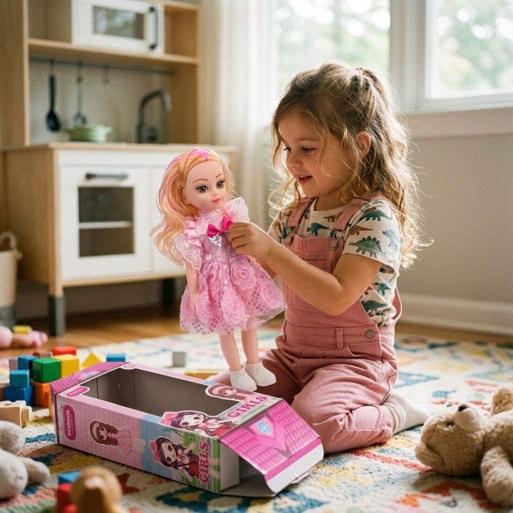 Muñeca Princesa Para Niña Con Hermoso Vestido