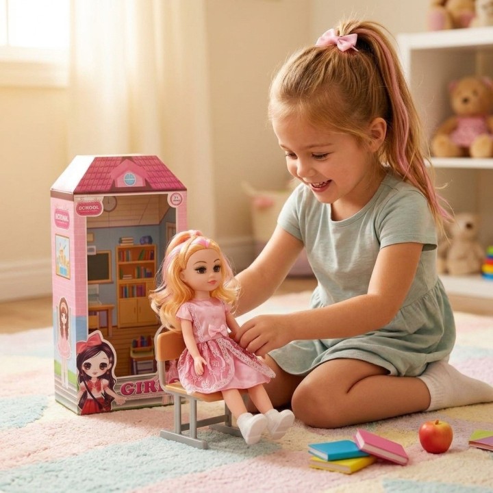 Muñeca Princesa Para Niña Con Hermoso Vestido