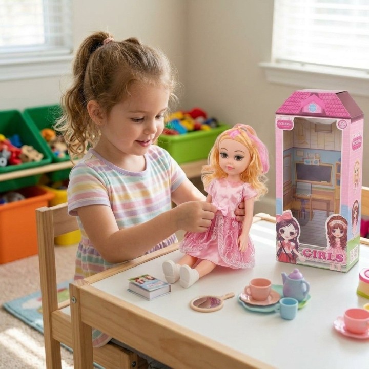 Muñeca Princesa Para Niña Con Hermoso Vestido