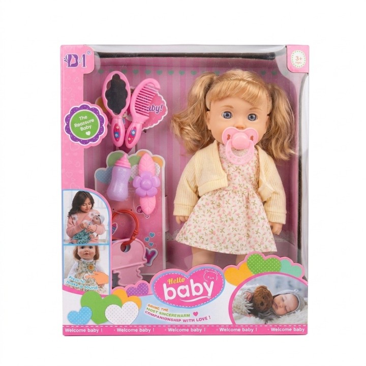 Muñeca Bebé Interactiva Con Sonidos Y Accesorios Niñas