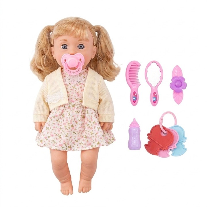 Muñeca Bebé Interactiva Con Sonidos Y Accesorios Niñas