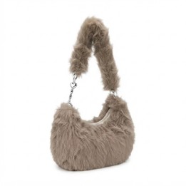 Bolso Peluche Suave Cadena Corazones Estilo Y Tendencia