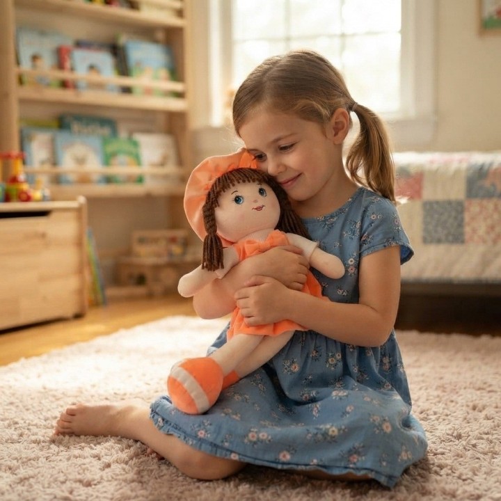 Hermosa Muñeca De Trapo Suave Peluche Para Niñas Bebés