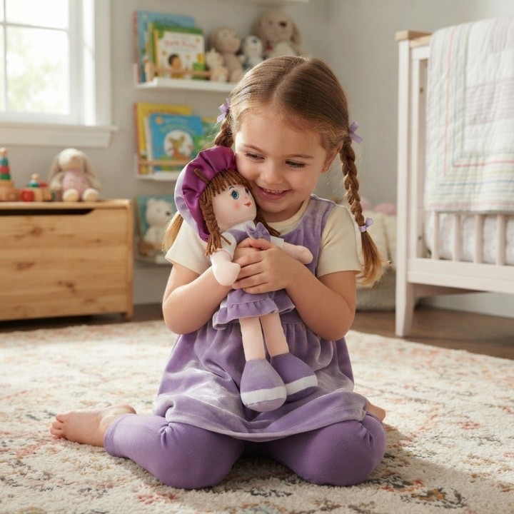Hermosa Muñeca De Trapo Suave Peluche Para Niñas Bebés