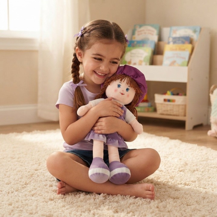 Hermosa Muñeca De Trapo Suave Peluche Para Niñas Bebés