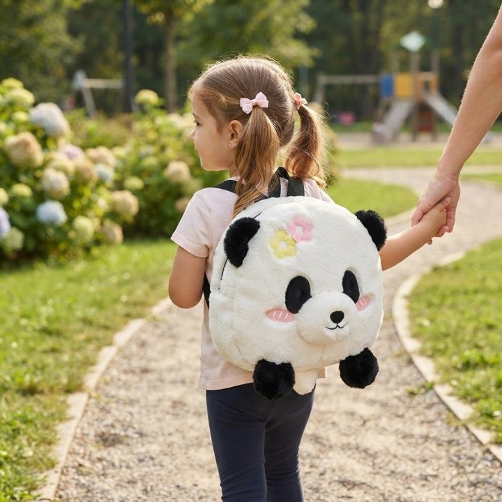 Morral Mochila Peluche Oso Panda Infantil