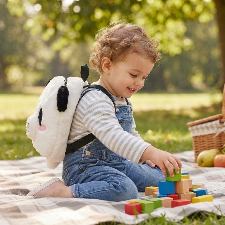 Morral Mochila Peluche Oso Panda Infantil