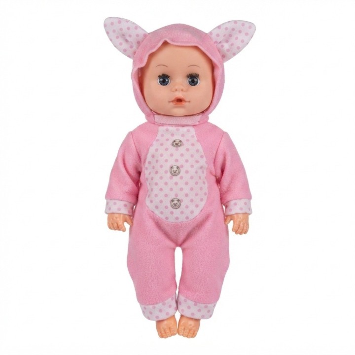 Muñeca Bebé Pijama Rosa Con Bolso Y Set De Belleza