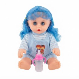 Muñeca Bebé Pequeña Con Morral Transparente Y Tetero