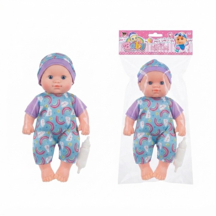 Muñeco Bebé De Juguete Con Tetero Y Pijama
