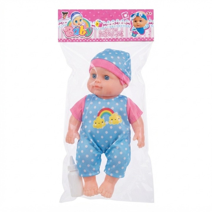 Muñeco Bebé De Juguete Con Tetero Y Pijama