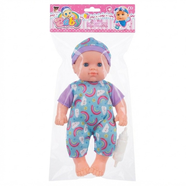 Muñeco Bebé De Juguete Con Tetero Y Pijama