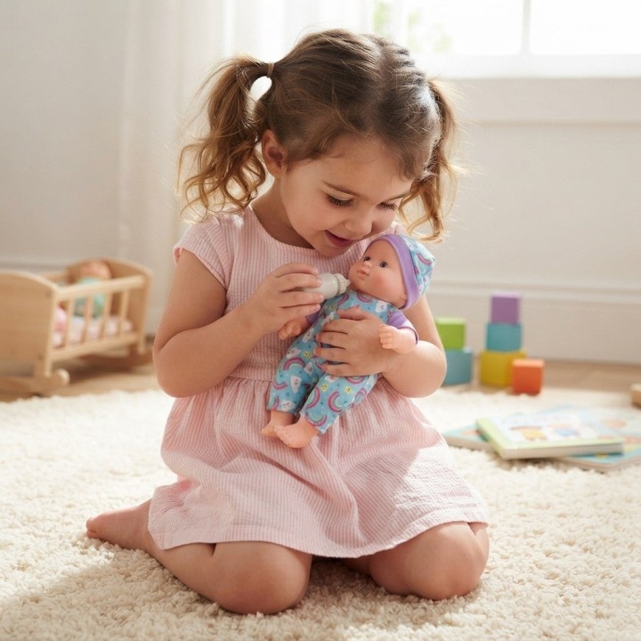 Muñeco Bebé De Juguete Con Tetero Y Pijama