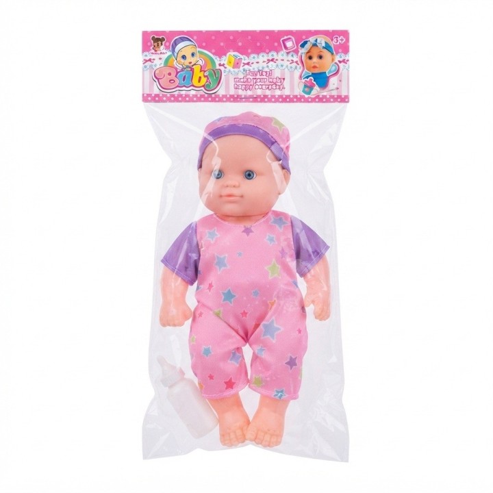 Muñeco Bebé De Juguete Con Tetero Y Pijama