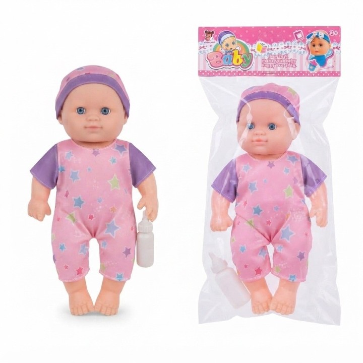 Muñeco Bebé De Juguete Con Tetero Y Pijama
