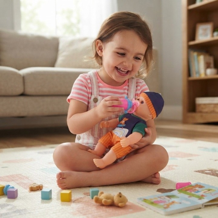 Muñeco Bebé Niño Con Mochila Transparente Y Accesorios