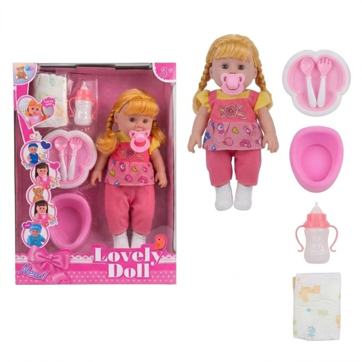 Muñeca Bebé Hace Chichí Con Bacinilla Pañal Y Accesorios