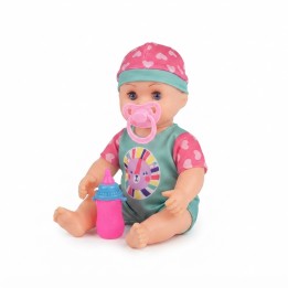 Muñeco Bebé Realista Juguete + Chupo, Tetero Y Morral