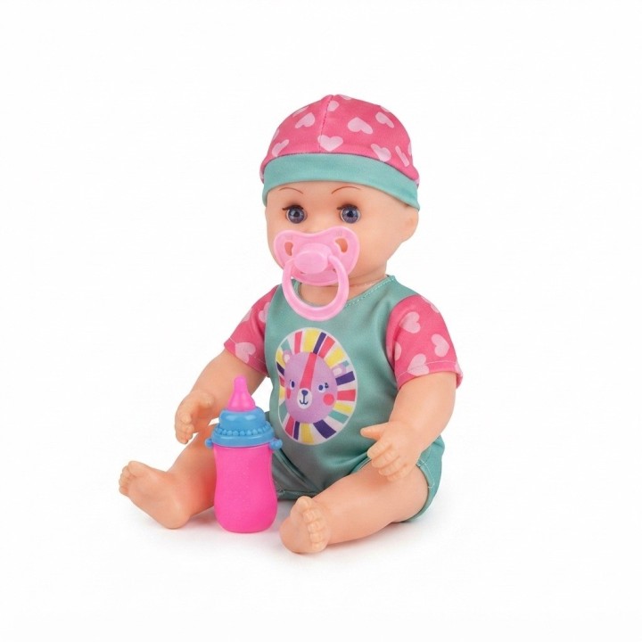 Muñeco Bebé Realista Juguete + Chupo, Tetero Y Morral