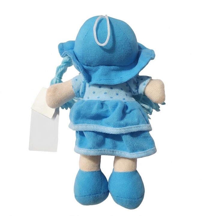 Tierna Muñeca De Trapo Peluche Niña Sombrero Trenzas