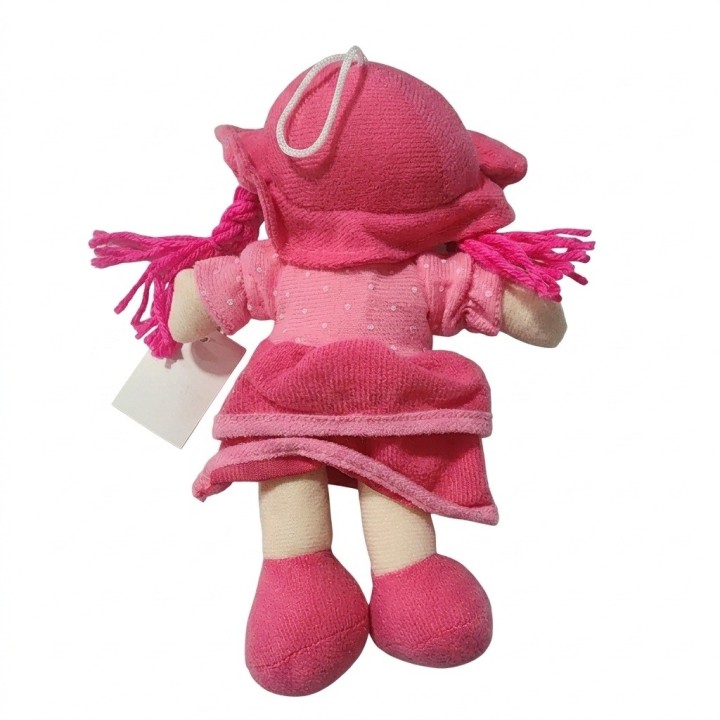 Tierna Muñeca De Trapo Peluche Niña Sombrero Trenzas