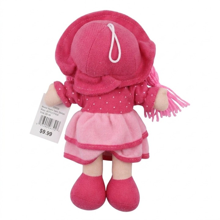 Tierna Muñeca De Trapo Peluche Niña Sombrero Trenzas