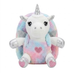 Morral Peluche Unicornio 3d Niña Detalles Plateados