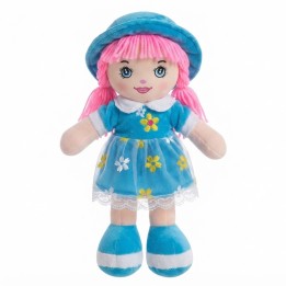 Muñeca De Trapo Peluche Para Niña Vestido Flores