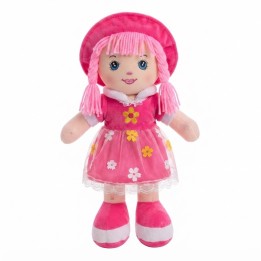 Muñeca De Trapo Peluche Para Niña Vestido Flores