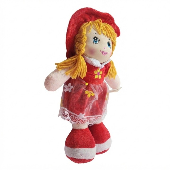 Muñeca De Trapo Peluche Para Niña Vestido Flores