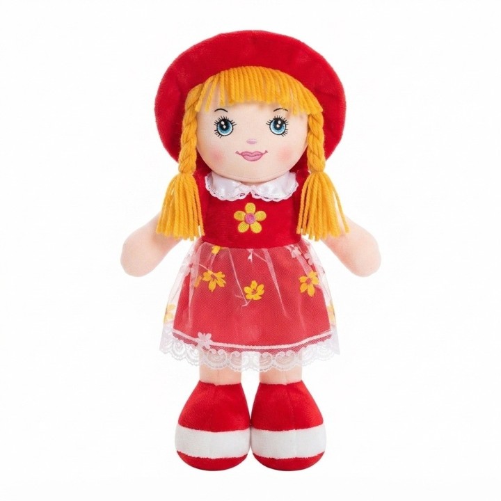Muñeca De Trapo Peluche Para Niña Vestido Flores