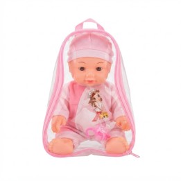 Hermoso Muñeco Bebé Con Morral Transparente Y Accesorios