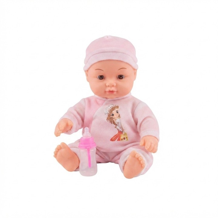 Hermoso Muñeco Bebé Con Morral Transparente Y Accesorios