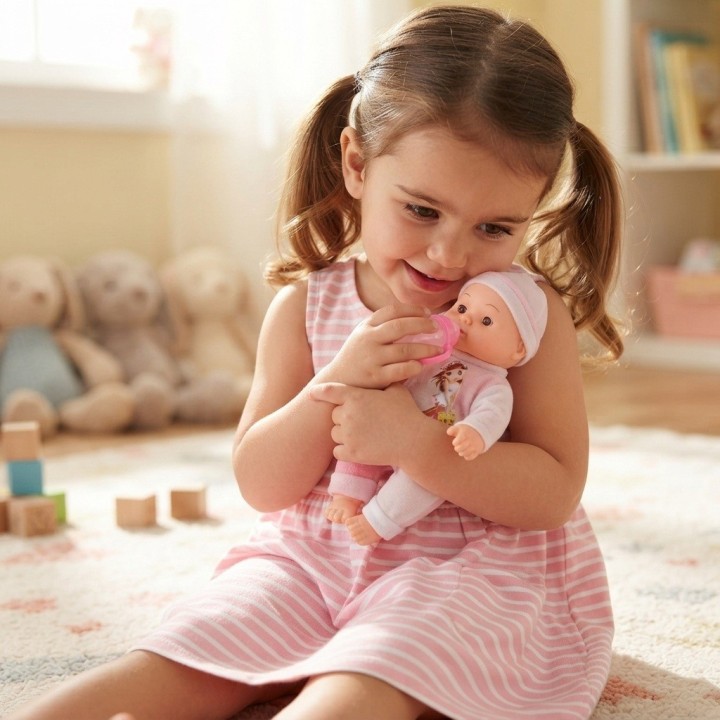 Hermoso Muñeco Bebé Con Morral Transparente Y Accesorios