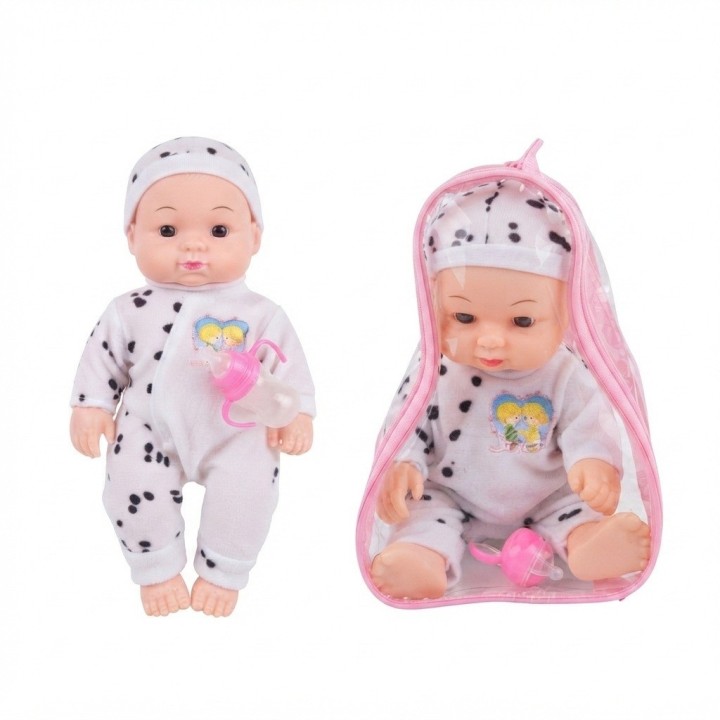 Hermoso Muñeco Bebé Con Morral Transparente Y Accesorios