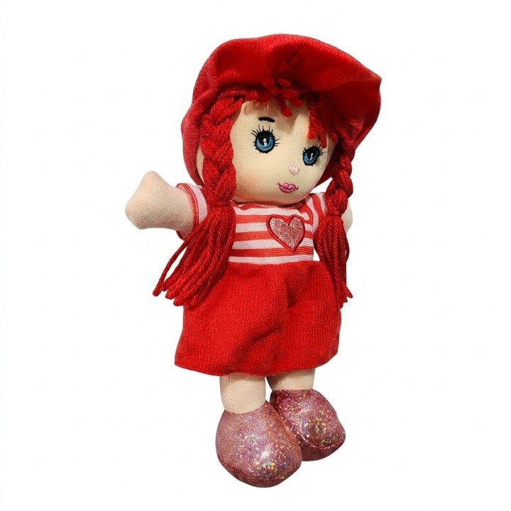 Mini Muñeca De Trapo Peluche Para Niña Sombrero Y Corazón