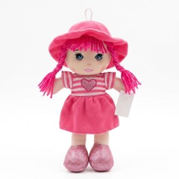 Mini Muñeca De Trapo Peluche Para Niña Sombrero Y Corazón