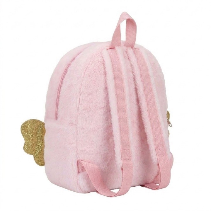 Mochila Peluche Unicornio Niña Con Alas Doradas