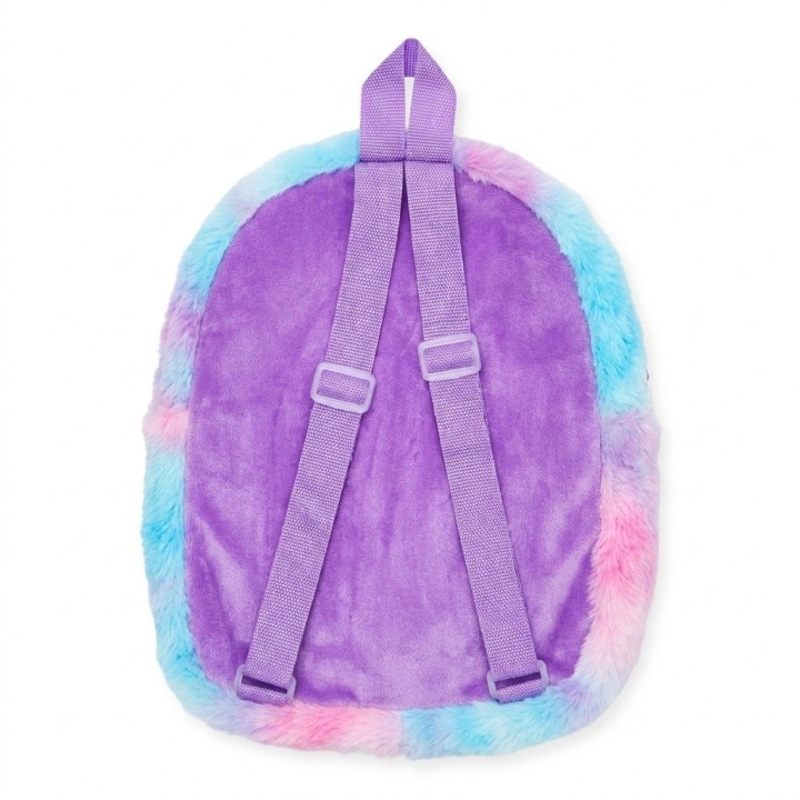 Morral Mochila Peluche Gatito Arcoíris Niña