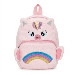 Morral Mochila Peluche Unicornio Niña Alas 3d