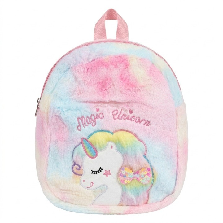 Morral Mochila Peluche Unicornio Para Niña