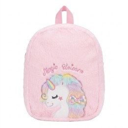 Morral Mochila Peluche Unicornio Para Niña