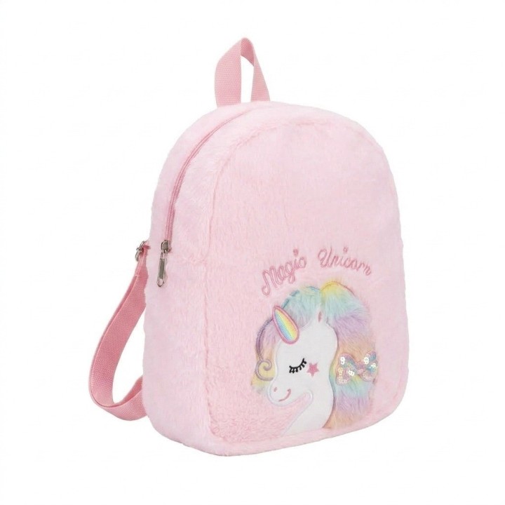Morral Mochila Peluche Unicornio Para Niña