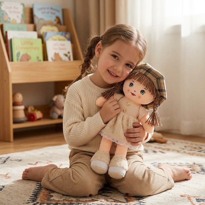 Hermosa Muñeca De Trapo Suave Peluche Para Niñas Bebés